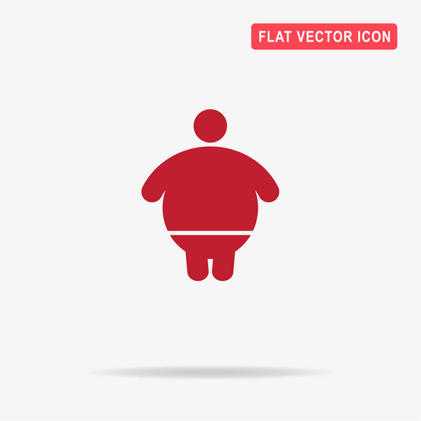 太りすぎの人アイコン。デザインのベクトルの概念図. - ベクター画像
