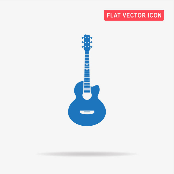 Acoustic guitar icon. Vector concept illustration for design. - Vector, Image