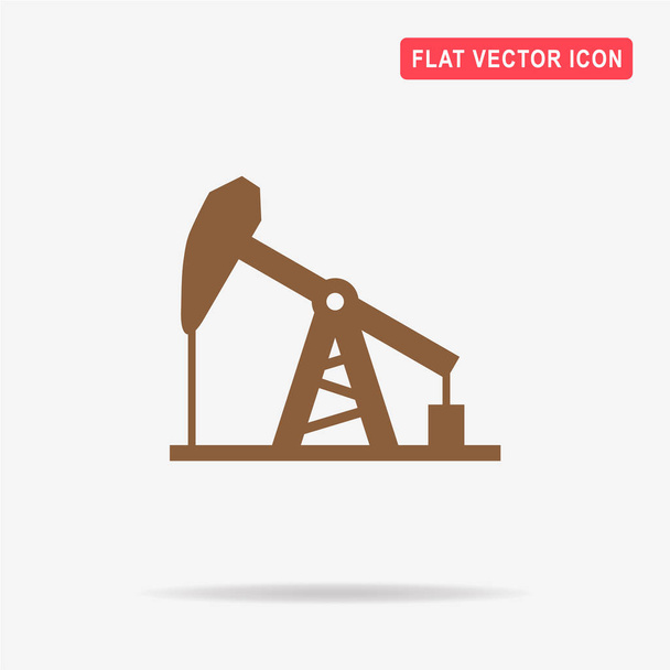 Oil pump jack icon. Vector concept illustration for design. - Vector, Image