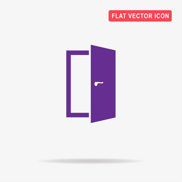  Het pictogram van de deur. Vectorillustratie concept voor ontwerp. - Vector, afbeelding