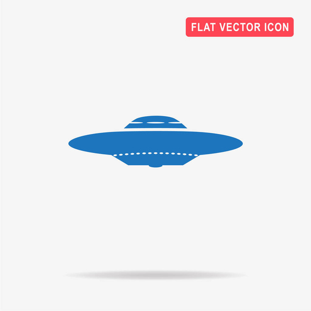 UFO στο εικονίδιο. Vector εικονογράφηση έννοια για το σχεδιασμό. - Διάνυσμα, εικόνα