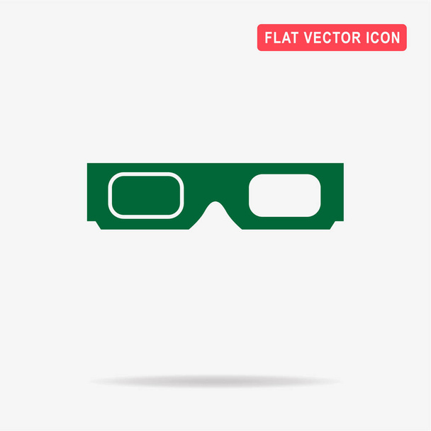 3D-s szemüveg ikonra. Vektor-koncepció illusztráció design. - Vektor, kép