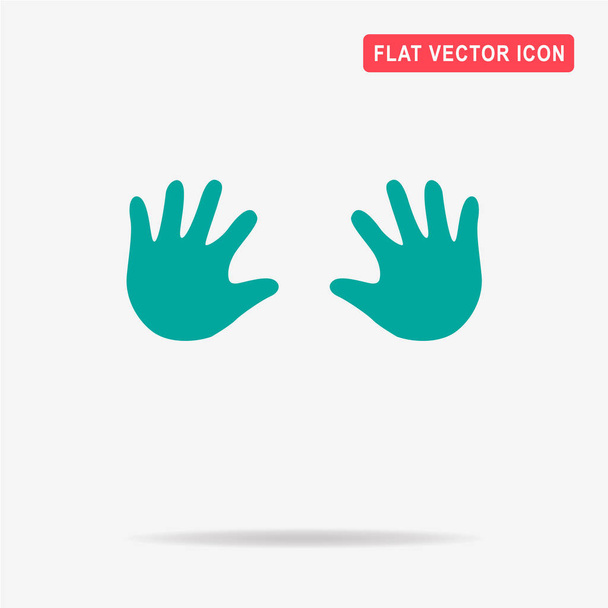 Baby handen pictogram. Vectorillustratie concept voor ontwerp. - Vector, afbeelding