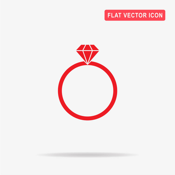 ダイヤモンド リングのアイコン。デザインのベクトルの概念図. - ベクター画像