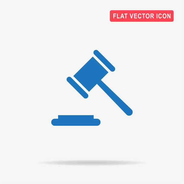 Icono del martillo del juez. Ilustración del concepto vectorial para el diseño
. - Vector, Imagen