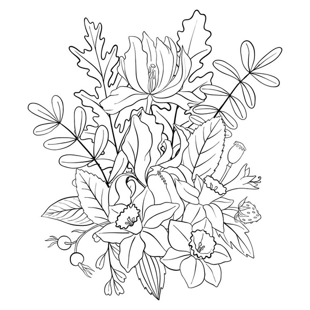 vector floral composition - Vector, afbeelding