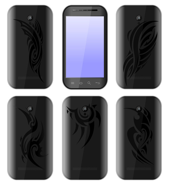 Male smart phones - Vector, Image