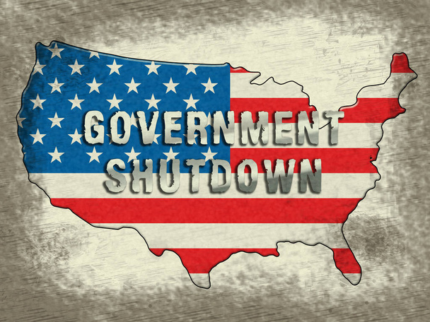 Encerramento do governo Usa significa América Encerrada pelo Senado ou Presidente. Washington DC Fechado Estados Unidos
 - Foto, Imagem
