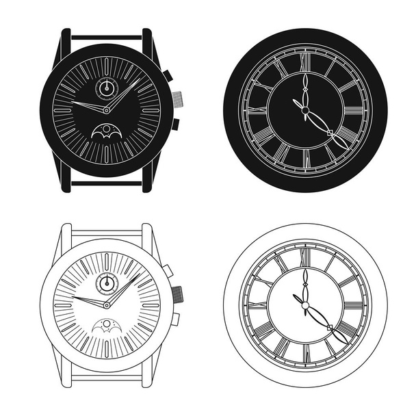 Vector design óra és idő logó. Gyűjtemény-ból óra és a kör vektor stock illusztráció. - Vektor, kép