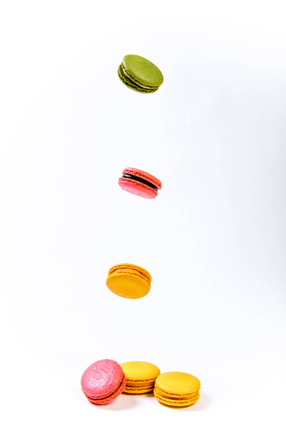 various colorful sweet macarons cookies for dessert - Foto, Bild