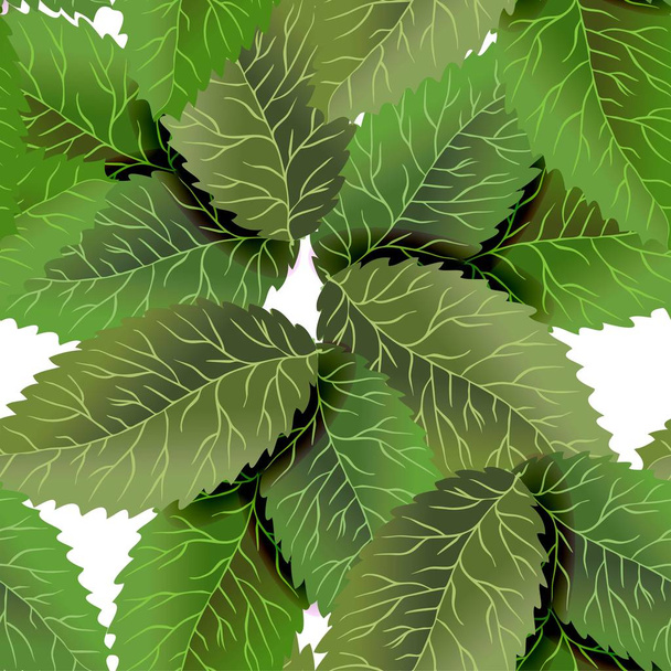 texture foglie verdi. Illustrazione vettoriale. - Vettoriali, immagini
