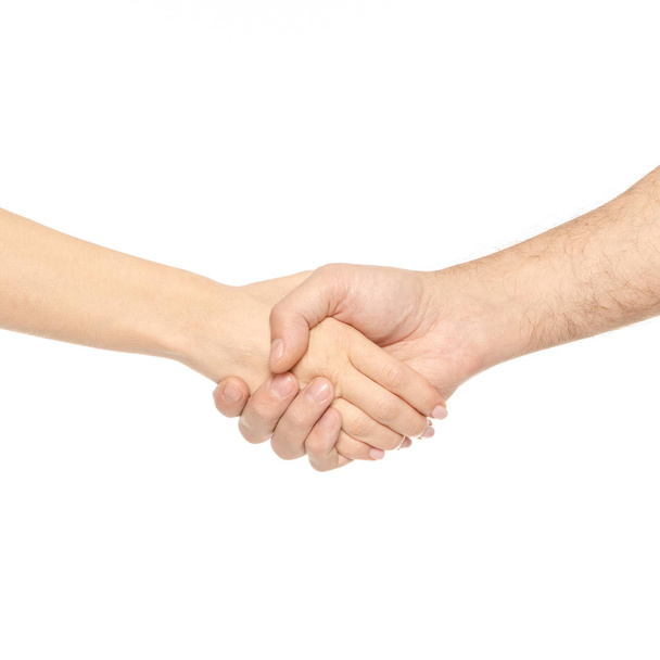 Couple hands handshake male female hands business - Foto, Imagen