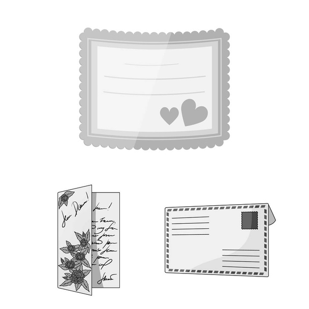 Vector illustration of card and christmas icon. Collection of card and background stock symbol for web. - Vector, Image