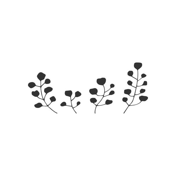 Hand drawn floral object - Vector, imagen