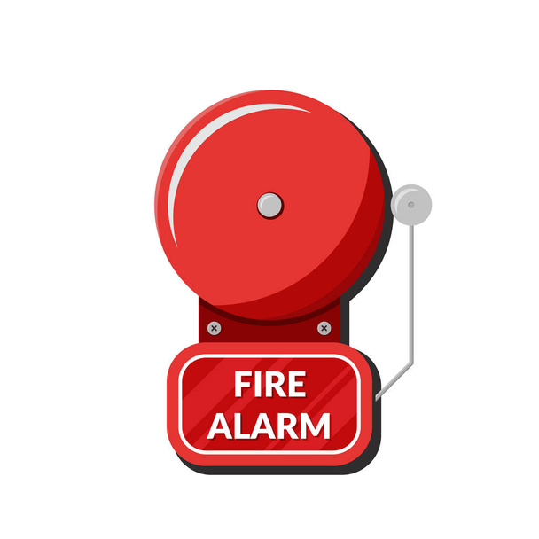Fire alarm system. Fire equipment. Vector illustration in flat style isolated on white background. - Vector, Image