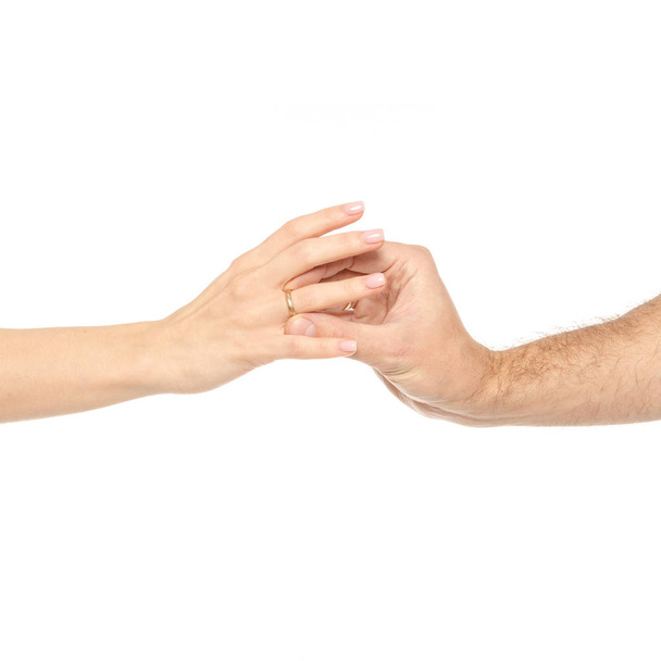 Couple mains mâle et femelle bague proposition
 - Photo, image