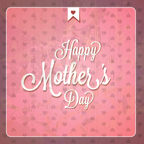 Винтаж счастливыми матерями день карты - Вектор,изображение