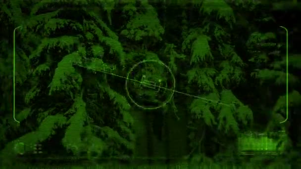 Night Vision POV Flying Down Mountainside In Snow - Footage, Video