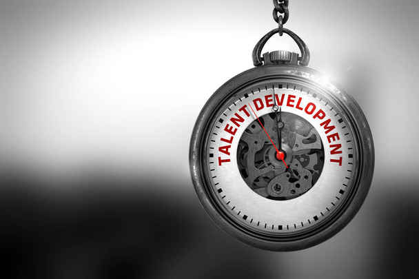 Talent Development on Pocket Watch Face. 3D Illustration. - Photo, Image