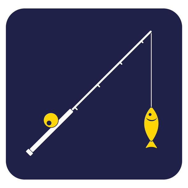 釣り竿のアイコン。ベクトル illustratio - ベクター画像
