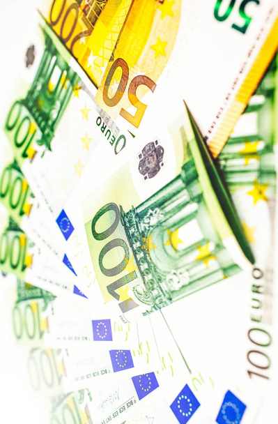 Money cash, euro and american  dollars currency. - Fotó, kép