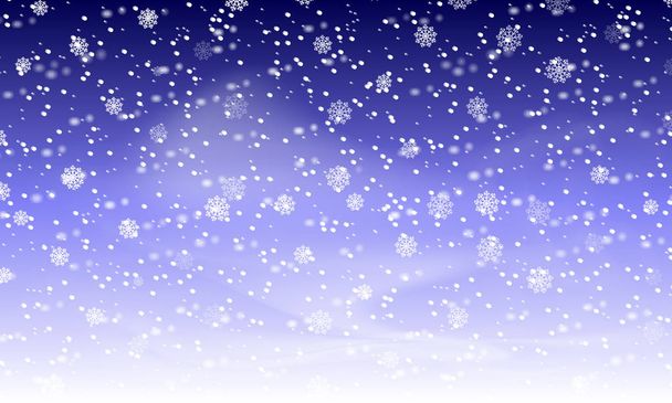 Caindo fundo de neve. Paisagem de férias com neve. Ilustração vetorial. Inverno nevando céu. Eps 10
. - Vetor, Imagem