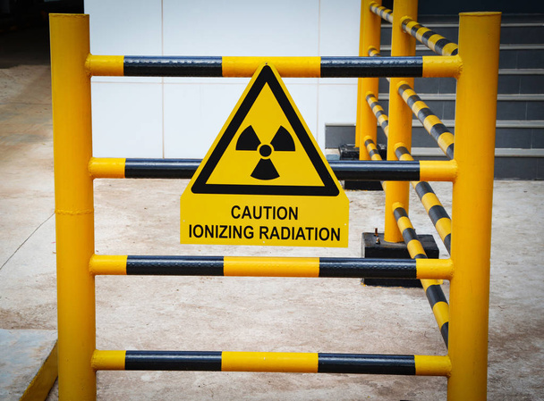 Warning sign caution ionizing radiation Hazardous areas  - Photo, Image