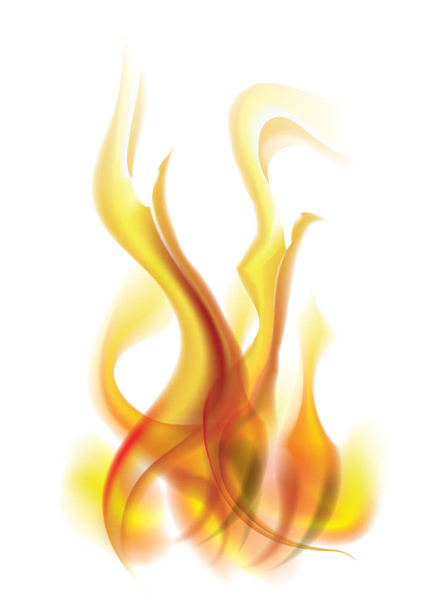 Vector flame. For used on white background. - Vector, Image