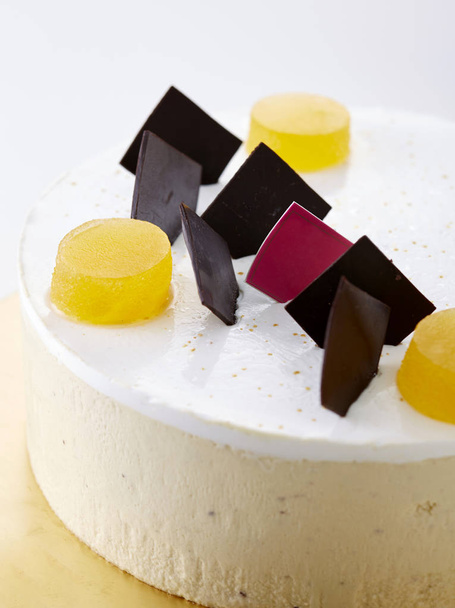 Tasty sweet homemade cake isolated on white background - Photo, Image