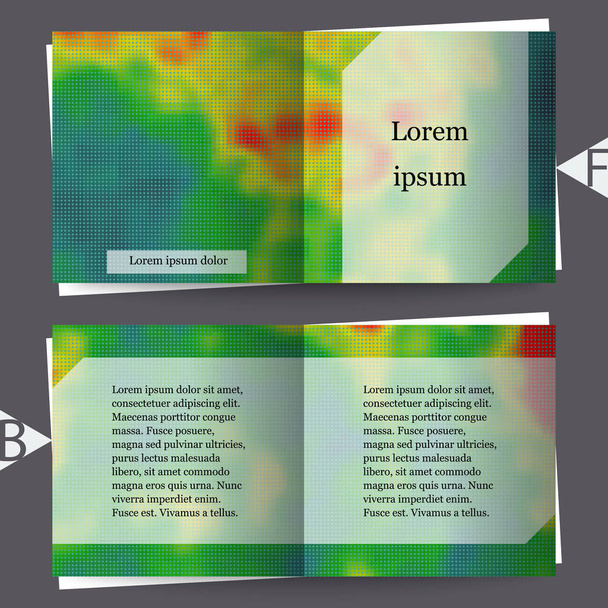 Colored heat map for temperature. Brochure template. Eps10 Vector illustration - Vector, Image