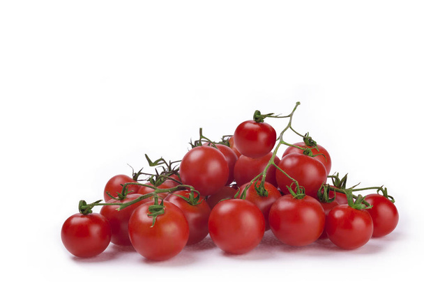 Perfect cherry tomatoes isolated on white background, copy space, studio shoot - Foto, Imagem