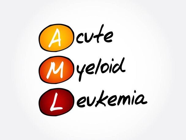 AML - Acute Myeloid Leukemia, acronym health concept background - Vector, Image