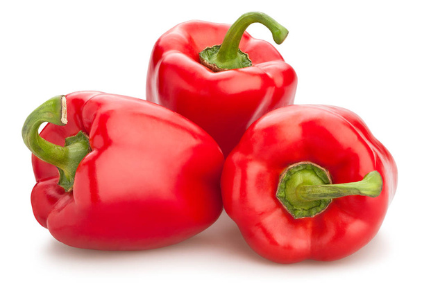 red bell peppers isolated on white background - Foto, immagini