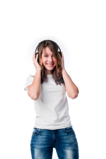 Dívka poslouchající hudbu - Fotografie, Obrázek