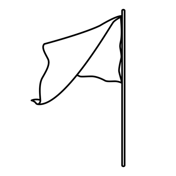 旗を振ってのアイコン - ベクター画像