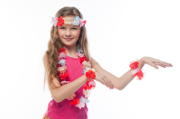 child in Hawaiian dress - Foto, Imagem