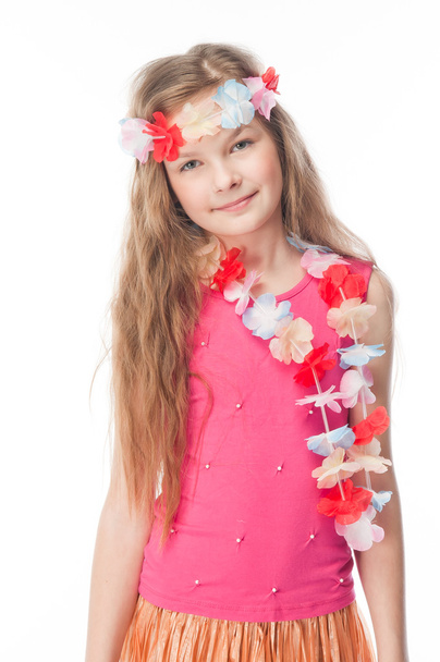 child in Hawaiian dress - Foto, afbeelding
