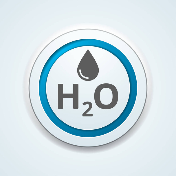 H2O ikona izolovaných na bílém pozadí, vektor, ilustrace - Vektor, obrázek