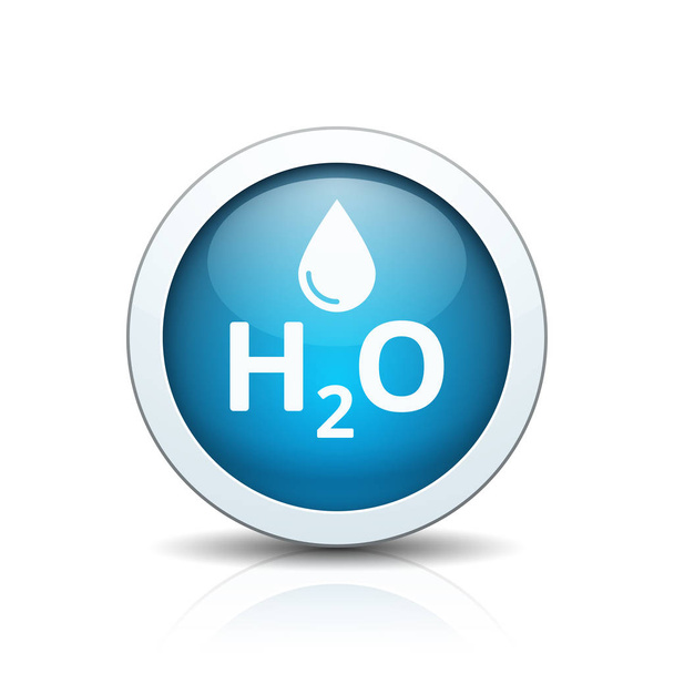 h2o-Symbol isoliert auf weißem Hintergrund, Vektor, Illustration - Vektor, Bild
