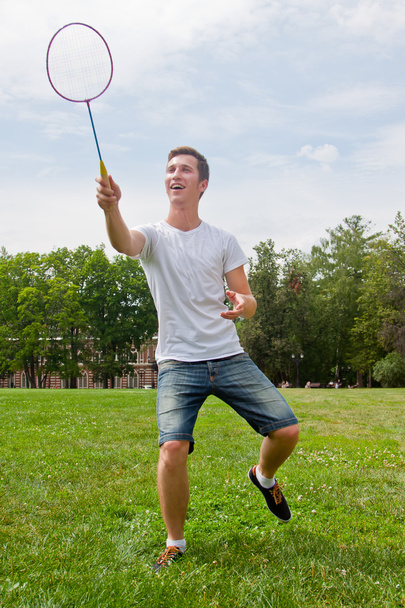 man playing badminton - Fotografie, Obrázek