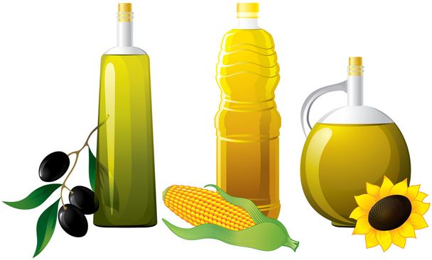Set di olio per bottiglie
 - Vettoriali, immagini