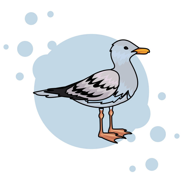 ícone isolado gaivota
 - Vetor, Imagem