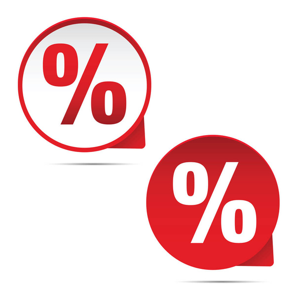 Znak procenta popisku prodej - Vektor, obrázek