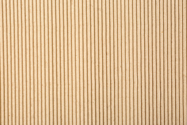 Corrugated cardboard surface as background, top view. Recyclable material - Foto, immagini