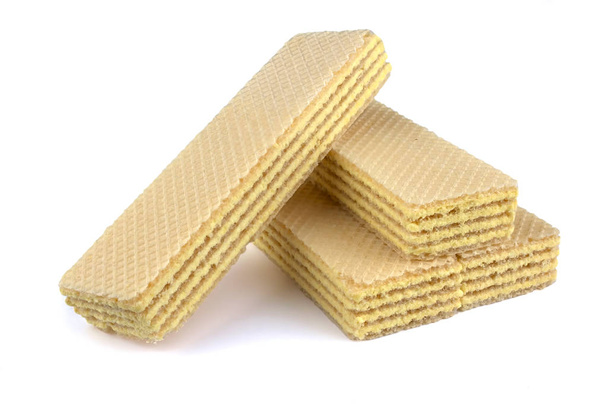 Wafers stick isolated on white background. Wafers biscuit. - Photo, Image