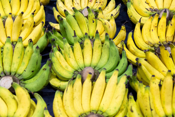 Banana bunch group in the market - Photo, Image