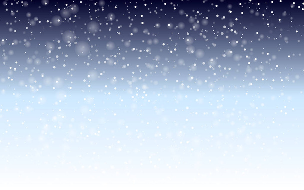Schneefall im Hintergrund. Ferienlandschaft mit Schneefall. Vektorillustration. Winter schneite Himmel. Folge 10. - Vektor, Bild