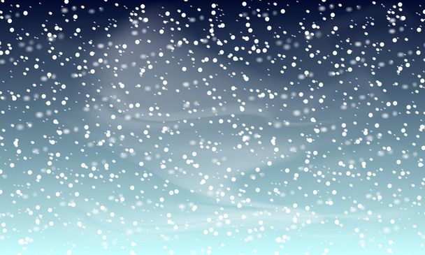 Caindo fundo de neve. Paisagem de férias com neve. Ilustração vetorial. Inverno nevando céu. Eps 10
. - Vetor, Imagem