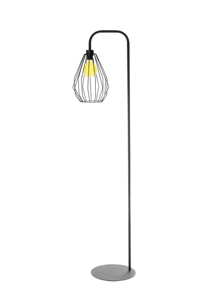 Stílusos padló lámpa fehér háttér - Fotó, kép