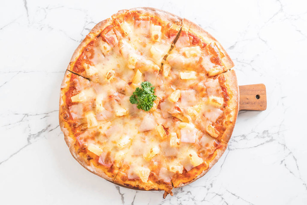 hawaiian pizza on table - Italian food style - Foto, imagen